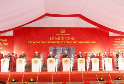 KHỞI CÔNG XÂY DỰNG TRỤ SỞ LÀM VIỆC CÔNG AN TỈNH QUẢNG NINH DO LIÊN DANH FECON – HJC – AN HÀ HANAGASHI LÀM TỔNG THẦU