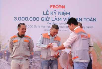 FECON ĐẠT 3 TRIỆU GIỜ LÀM VIỆC AN TOÀN LIÊN TỤC NĂM 2022